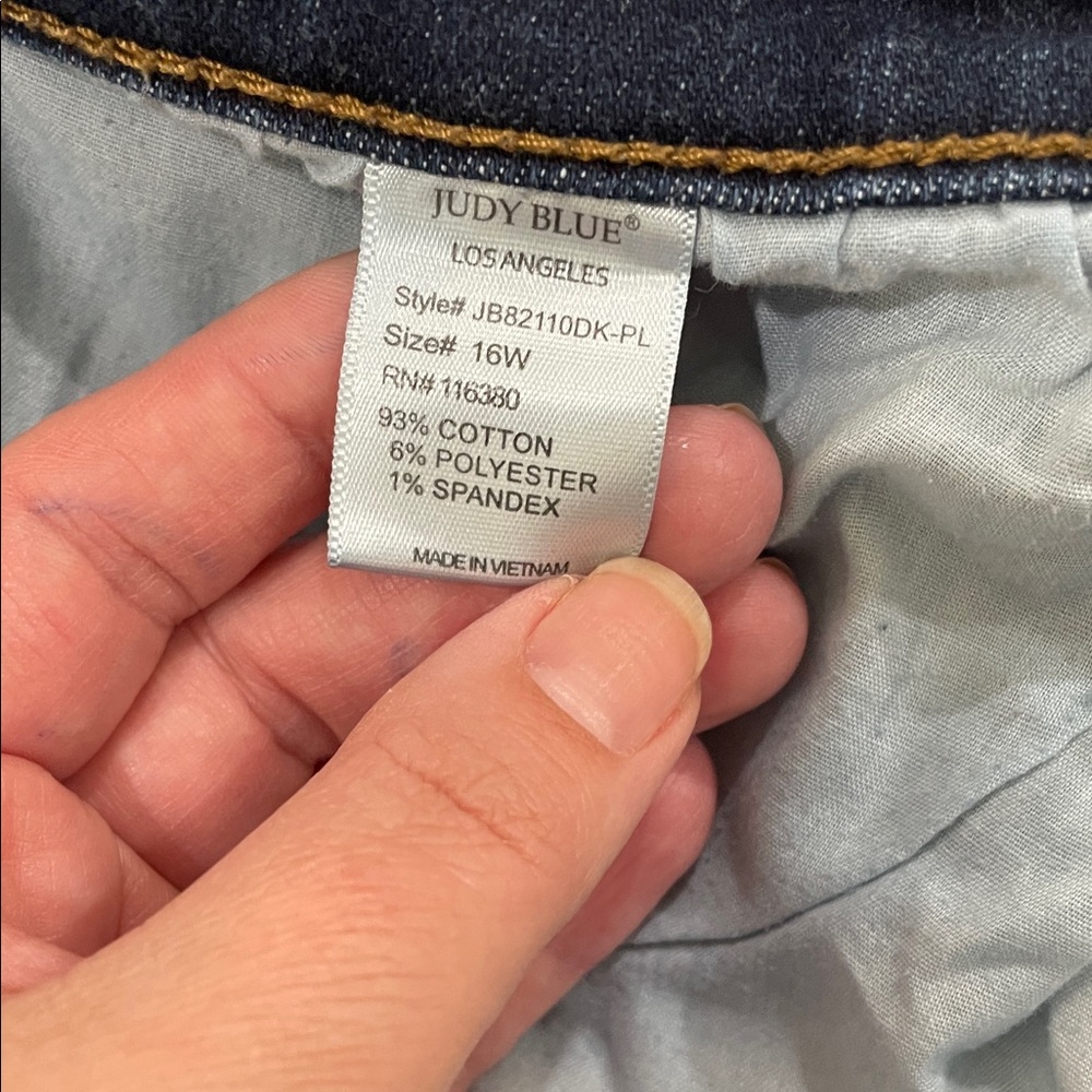 Judy Blue Mid/ Dark Wash High-Rise Jeans - Blue - Picture 5 of 5